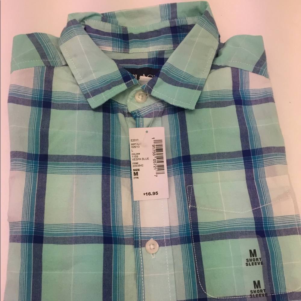 Boy's Plaid Short Sleeve Shirt